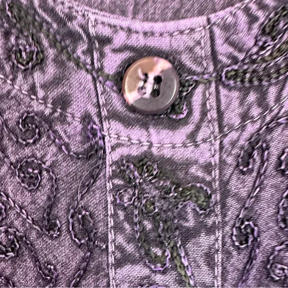 Vintage 1990’s Magic Embroidered Purple Maxi Tank Dress And Shrug Set L Boho - Picture 5 of 12